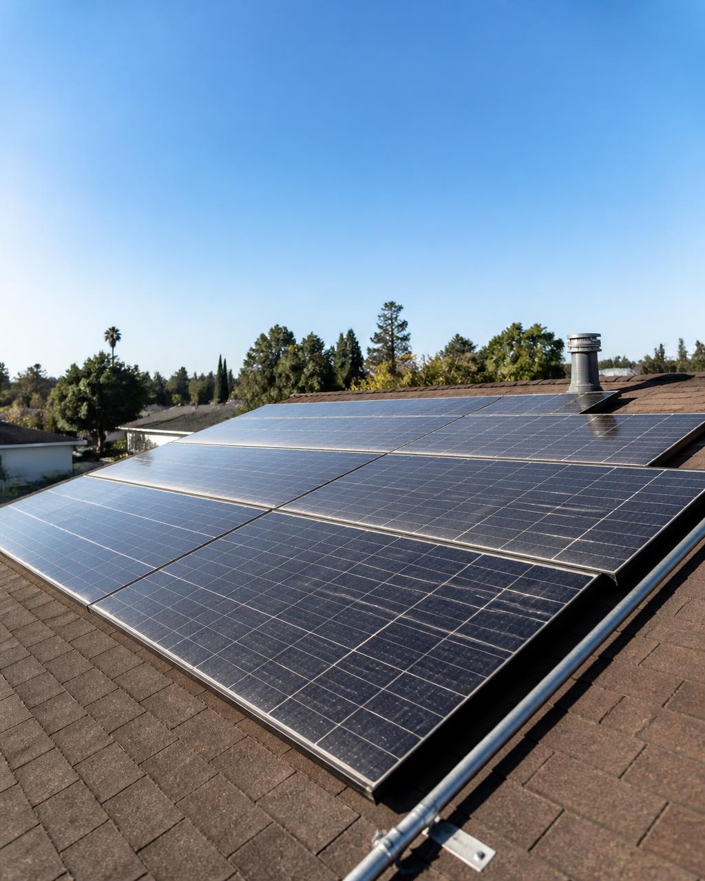 Placas solares en cubierta